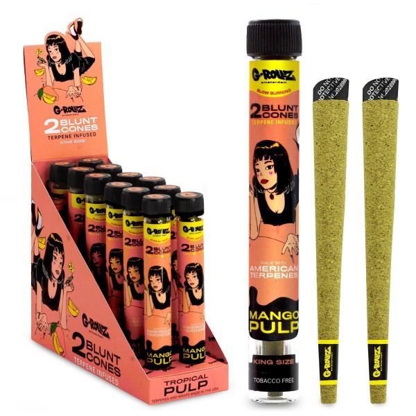 G-Rollz 2x ‘Mango Pulp’ Terpene-infused Pre-rolled Hemp Cones